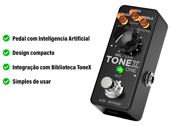 IK Multimedia ToneX One Pedal com Inteligência artificial B-Stock IK Multimedia ToneX One Pedal com Inteligência artificial B-Stock