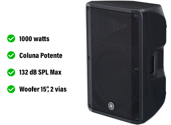 Yamaha DBR-15 Coluna Bi-Amplificada 15' 1000W 132dB