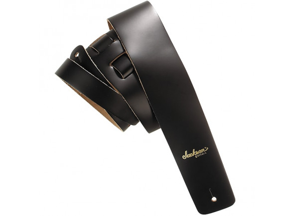 Jackson  Logo Leather BLACK  - Correia de couro com um logotipo Jackson® em relevo é o acessório perfeito para sua nova guitarra Dinky, King V, Soloist, Warrior ou Rhoads., O comprimento extra longo da alça é projetado para cabe...