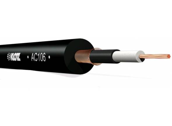 Klotz AC106  - Cabo instrumento a metro Klotz AC106, Material: PVC, Isolamento: PP-Foam, Condutores:stranded bare copper (7x0,20 mm), Secção: 0,22mm2, Cor: Black, 