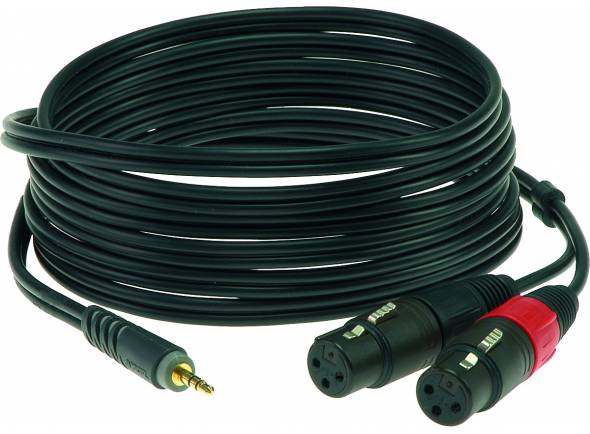 Klotz AY8-0300  - Klotz Insert Cable XLR-MJ 2m, Categoria: Nível de entrada, Tipo de cabo: MY218, 2x 0,18 mm², Ø 5,8 mm, Casaco: PVC, Blindagem: escudo em espiral, Conectores: Switchcraft - XLR 3pole - AAA-Series, c...