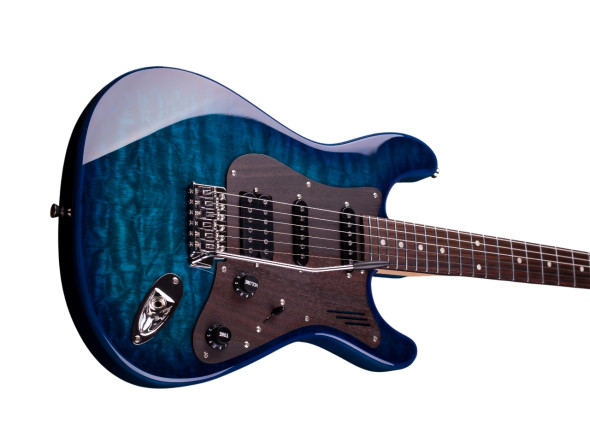 Magneto U-One Sonnet Modern See Thru Blue Quilt with Gig Bag 