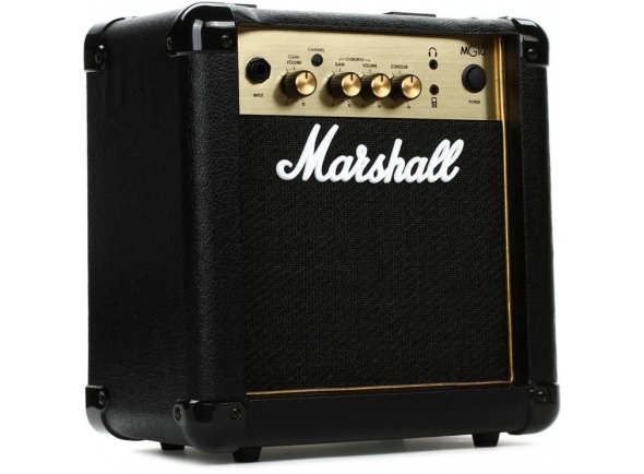 Marshall MG10G <b>Combo Transístor Guitarra Elétrica 10W</b> - Amplificador combinado para guitarra elétrica, Potência: 10W, 2 canais: limpo e ultrapassado, Equipamento: alto-falante de 6,5 , Controle de tom de contorno, Entrada combinada de CD, 