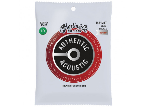 Martin  MA-170T Authentic Acoustic Set  - Material: Bronze 80/20, Medidores: 0,010, 0,014, 0,023, 0,030, 0,039, 0,047, 