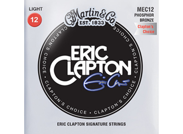 Martin  MEC-12  - Assinatura de Eric Clapton, Medidor de luz de bronze fosforoso, Calibres: 012/016/025w/032w/042w/054w, 