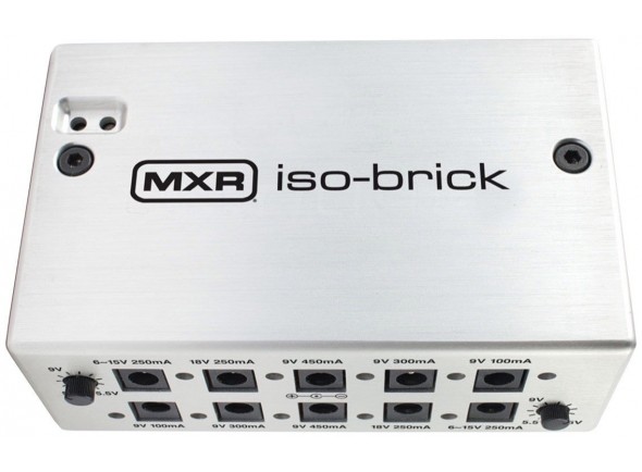 MXR M 238 Iso Brick  - Fonte de alimentação para pedais de efeitos diversos, Para pedais de efeito analógico e digital, 10 saídas isoladas, 2 saídas de 9V DC cada uma até 100 mA, 2 saídas de 9V DC com um máximo de 300 mA...