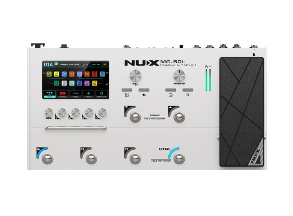 Processeur multi-effets et profileur pour guitare Nux MG50li Blanc Processeur multi-effets et profileur pour guitare Nux MG50li Blanc
