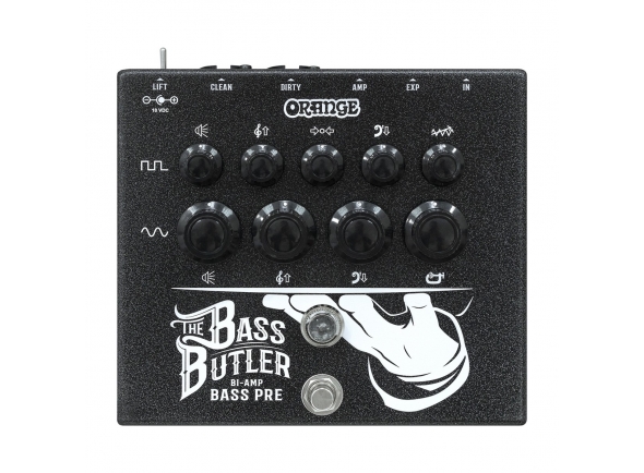 Orange Bass Butler Bi-Amp Preamp Pedal  - Produto: Pedal de Pré-amplificador Orange Bass Butler Bi-Amplificador, Código: BASS-BUTLER, Canais: Guitarra e Baixo, Controles de canal de graves: Compressão / graves / agudos / volume, XLR: saída...