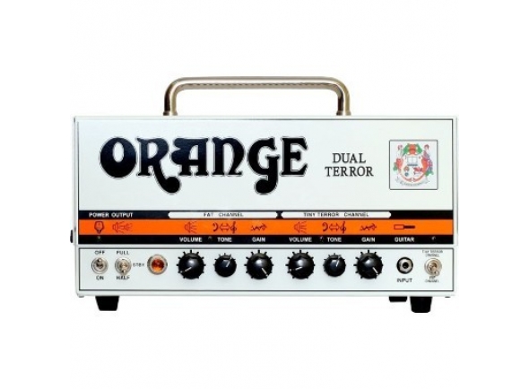 Orange DUAL TERROR HEAD B-Stock  - 30 Watt Classe A, Configuração de canal duplo com ganho, tom, controle de volume, Tiny Terror Channel e Fat Channel comutável entre 15W e 7W, Orange DT30-H, Saídas de alto-falante: 1x 16 Ω, 2x 8 Ω,...