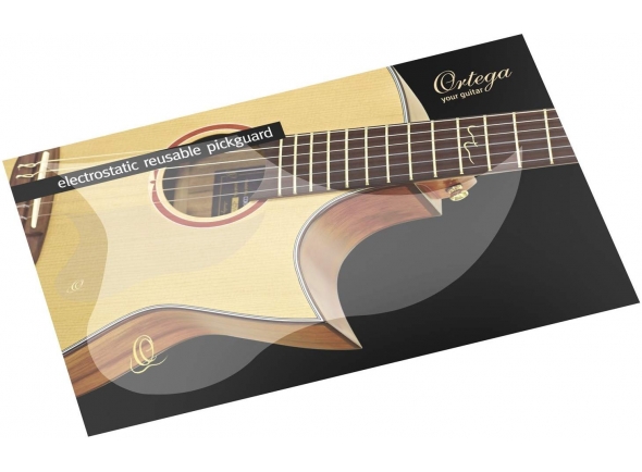 Ortega OERP Reusable Pickguard  - Pickguard, Pickguard reutilizável e flexível que adere estaticamente à superfície de uma parte superior de guitarra lacada de alto brilho, Pode ser usado em todos os instrumentos com tampo lacado d...