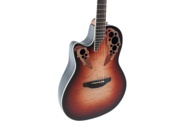 Ovation  Celebrity Elite Plus CE44LX Mid Cutaway Ruby Burst