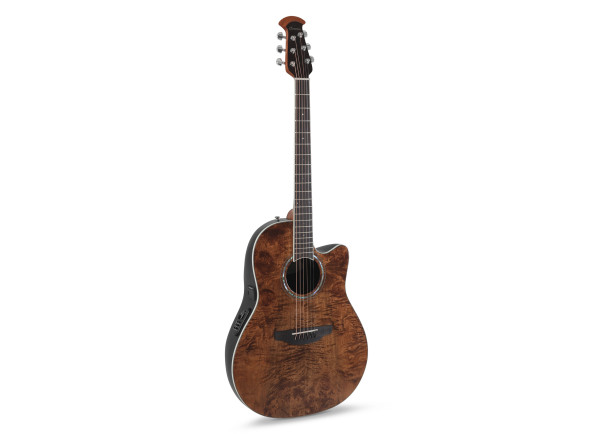 Ver mais informações do  Ovation Celebrity Traditional Plus CS24P Mid Cutaway Nutmeg Burled Maple