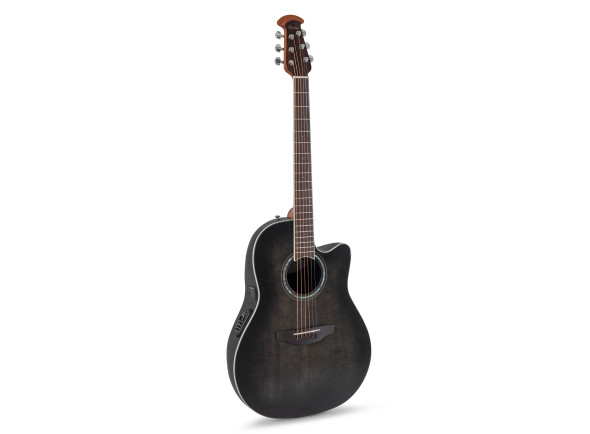 Ver mais informações do  Ovation  Celebrity Traditional Plus CS24P Mid Cutaway Transparent Blackburst Flame