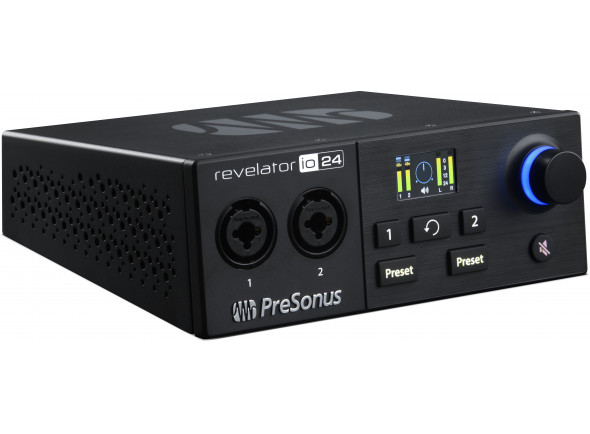 Presonus Revelator io24  - Interface de áudio USB-C 2x2, Com mixer de loopback integrado, efeitos e modo de mistura para streaming, podcasting, gravação, etc., Interface de áudio USB-C alimentada por USB, Resolução: 24 bits ...