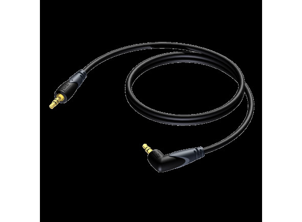 ProCab  CLA718/3 3m - Estéreo macho com conector de 3,5 mm - Estéreo macho angulado com conector de 3,5 mm, Série Clássica, 28 AWG condutores de fios finos e densos, jaqueta de PVC flexível, Blindagem em espiral, 4,0 mm...