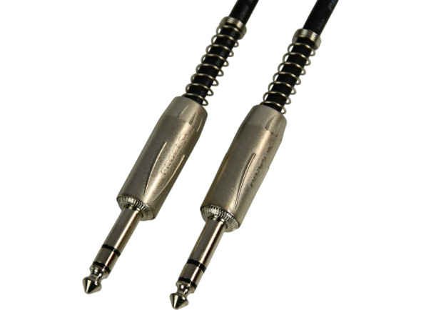 Proel BULK140LU1 1 m Cabo Jack Macho/Macho 6.3 mm Stereo - Cabo profissional para instrumento com ficha jack stereo PROEL Ø 6,3 mm, Disponível em preto, Fichas: PROEL - 2 x S5CPRO Ø 6,3 mm, Comprimento: 1 metro, Cabo: HPC225, 