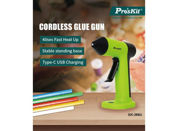 PROSKIT   Pistola De Cola Quente 15W C/ Bateria