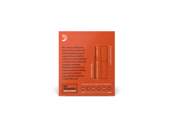 Rico Royal  Bb Clarinet Reeds, Strength 2.5, 10-pack