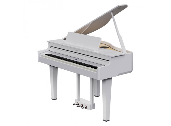 <b>Roland GP-6 PW</b> Piano Cauda Branco Polido <b>10 ANOS GARANTIA</b>  - Baby grand de qualidade superior com detalhes elegantes, O design do Roland proporciona um som e um toque autênticos, Sistema de som de alta fidelidade com cinco altifalantes, Bluetooth MIDI - cont...