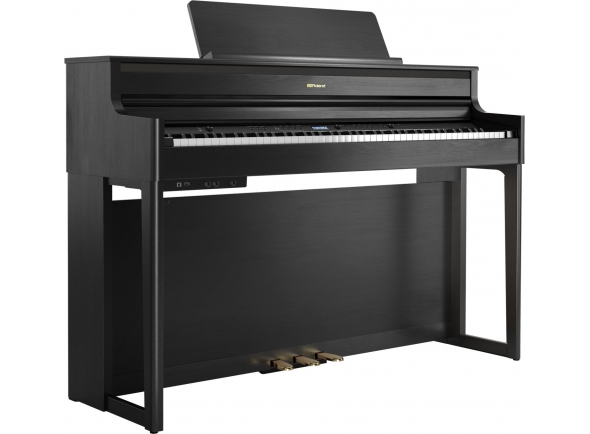 Roland HP704 CH Teclas Madeira <b>Garantia 10 Anos</b> - Piano Vertical Roland HP704 CH PRETO ACETINADO com USB e Bluetooth, 10 ANOS GARANTIA Roland + 324 Sons + Sistema Som 60W + PHA-50, Polifonia Ilimitada (Sons Piano) + 382 Musicas + 284 Lições Piano,...