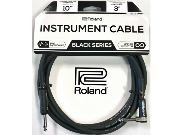 <b>Roland RIC-B10A Cabo de Instrumento Jack mono reto angulado 3 metros comprimento BEST-SELLER</b>