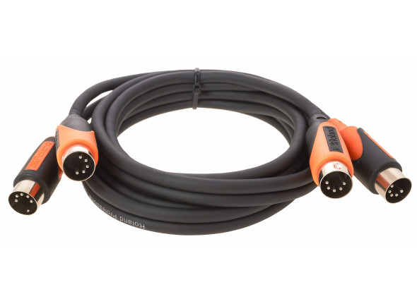 <b>Roland RMIDI-B15-DUAL Cabo MIDI ficha 5-pinos duas entradas duas saidas 1,5 metros comprimento BEST-SELLER</b>