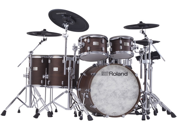 Roland VAD716-SW HYBRID DRUM SATIN WALNUT Topo Gama E-Drum Kit 6-peças