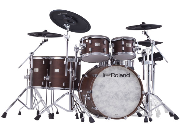 Roland VAD716-SW HYBRID DRUM SATIN WALNUT Topo Gama E-Drum Kit 6-peças