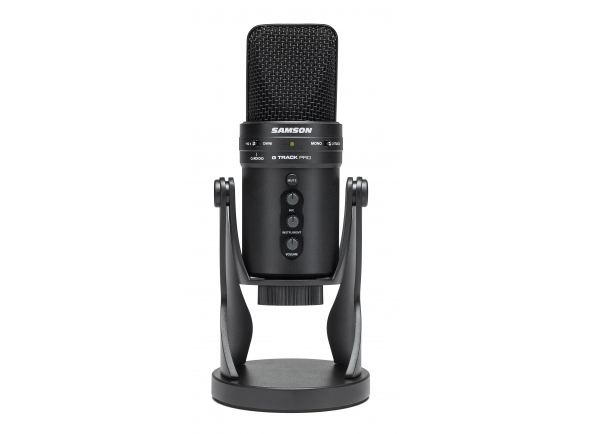 Samson G-Track Pro  - Microfone USB profissional completo com interface de áudio, Ideal para podcasting, jogos / streaming e gravação de música, Cápsula do condensador dupla de 1 