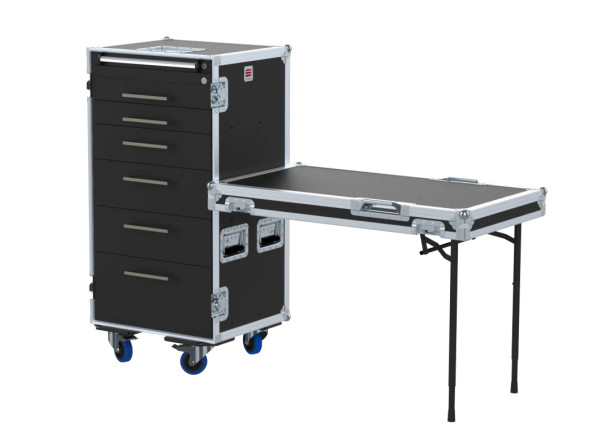 Santosom  Road case Serie 120, 21U 6 drawers: 2, 2, 3, 4, 4, 6U