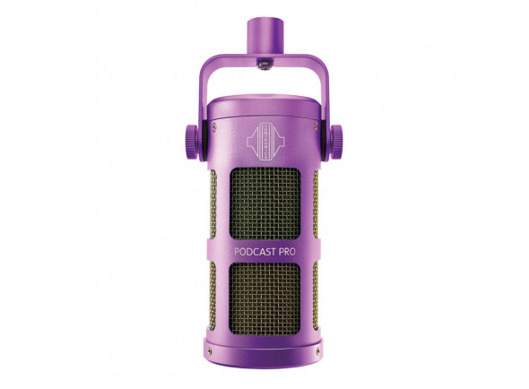 Sontronics  Podcast Pro - Purple  - Microfone dinâmico com padrão supercardióide estreito, Ideal para podcast, transmissão, rádio, narração e jogos, Captura detalhes e profundidade incríveis, Não requer EQ, Resultados com qualidade d...