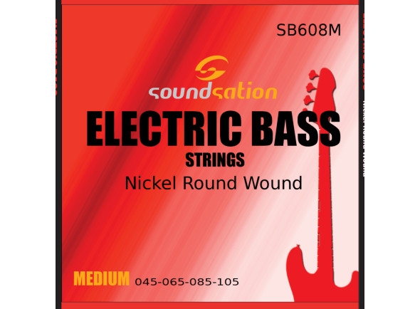 Jogo de cordas .045 para baixo elétrico de 4 cordas Soundsation Electric bass guitar string set - Medium Jogo de cordas .045 para baixo elétrico de 4 cordas Soundsation Electric bass guitar string set - Medium