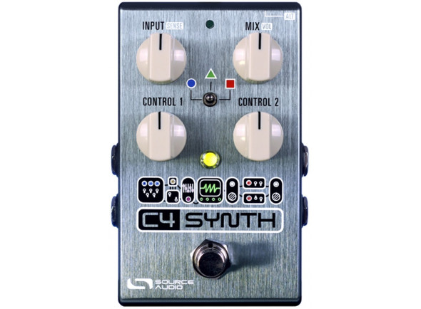 Source Audio  SA 249 One Series C4 Synth  - Pedal de efeito para guitarra ou baixo, Sintetizador modular, O software de edição gratuita 