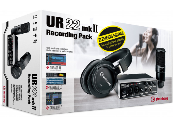 Ver mais informações do  Steinberg UR22MKII Recording Pack Elements Edition  