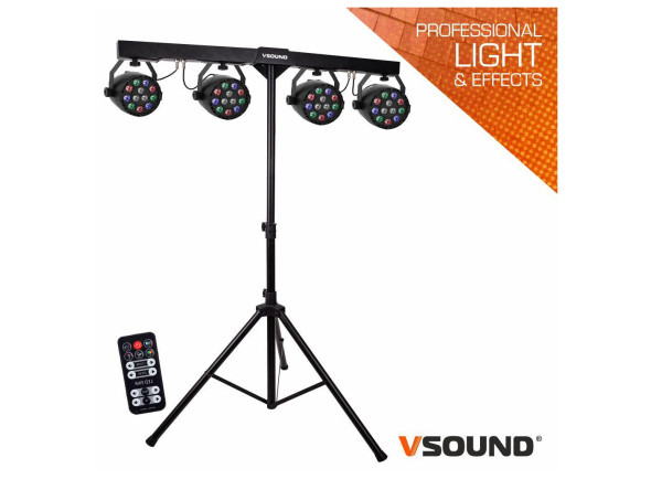  Compatible avec 4 projecteurs PAR, 4 x 12 LED RGBW VSOUND