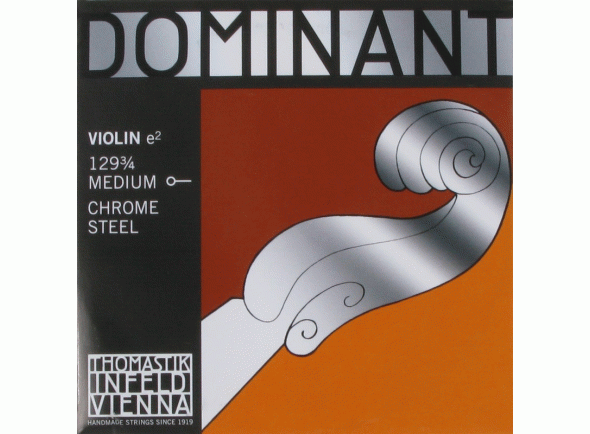 Thomastik Violin Dominant E - Chrome Steel Ball End 3/4 Size, 129-3/4 - Violino Dominante E - Cromado Aço Bola Extremidade 3/4 Tamanho, 129-3 / 4, 
