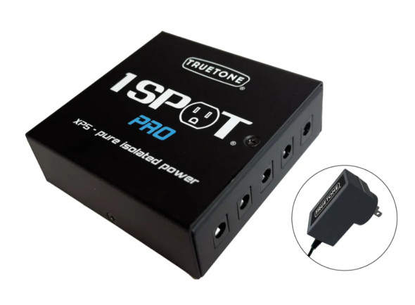 Truetone 1 Spot Pro XP5-PS - 5 saídas isoladas, A melhor fonte de alimentação isolada compacta, Ligações para caixas de expansão Truetone adicionais, 9Vdc 500mA por saída, Inclui cabos DC para os pedais, Alimentado por CS11 ou...