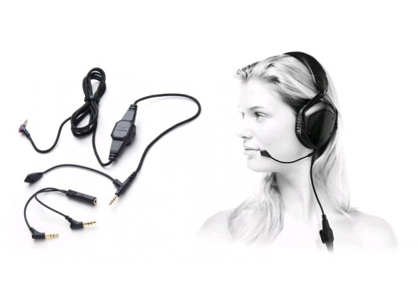 V-MODA BoomPro cabo microfone para auscultadores (auscultadores não estão incluídos)