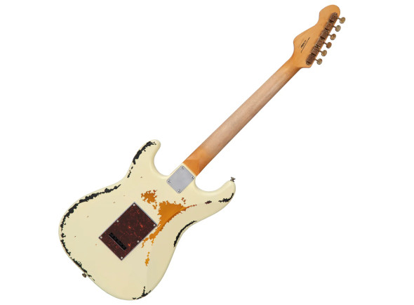 Vintage  V6 ICON Distressed White over Sunburst