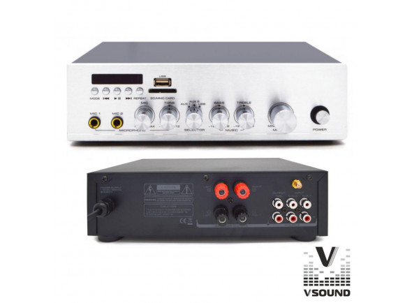 B-stock Amplificadores VSOUND  Amplificador 220V 60W MP3/USB/SD  B-Stock