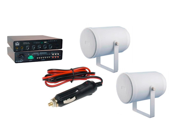 Altifalante para Instalações VSOUND Sistema de Som Amplificado 50W 220V/12V FM/BT/USB/SD