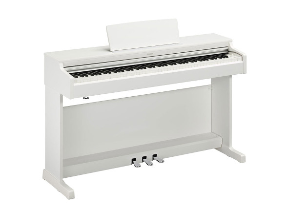Yamaha  YDP-165 Arius Piano Digital Branco de 88 Teclas GH3 - Tipo de teclado: Teclado Graded Hammer 3 (GH3) com superfície de marfim sintético, Chaves: 88, Geração de som: CFX Sampling, Sons de piano: 10, Polifonia: 192, Efeitos: 4 tipos de reverberação, 